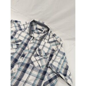 BKE Vintage -Pearl Snap Shirt- Men- XXL -  Plaid-Western Cowboy- Athletic Fit